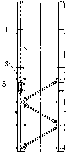 Scaffold climbing and sliding system of tower crane and scaffold and standard joint of system