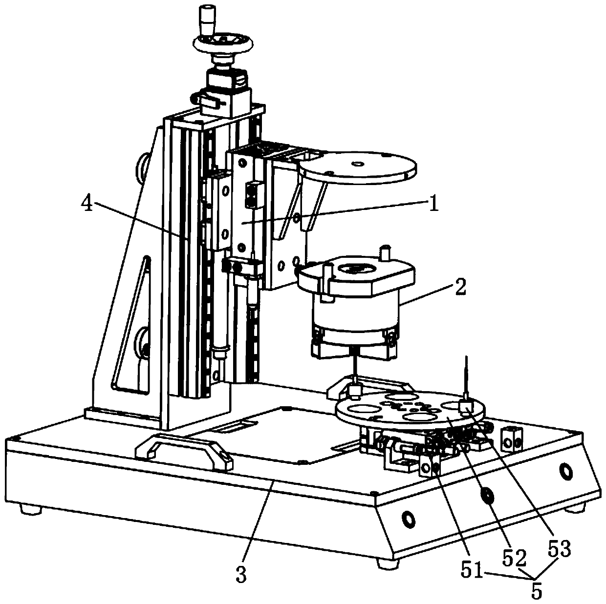 Process equipment for tungsten needle electrode riveting