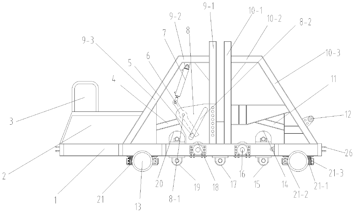 A conveyor belt winding trolley and winding method