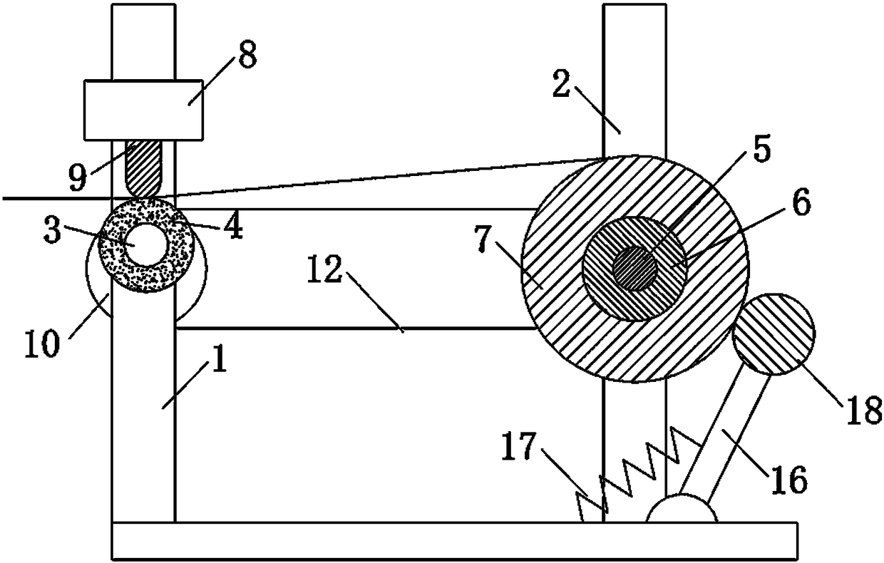 Differential flex banner unwinding mechanism and using method thereof