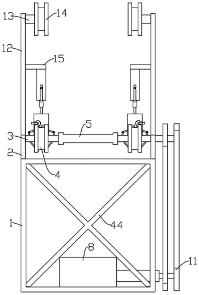 Usage method of stringing construction device for power transmission technology