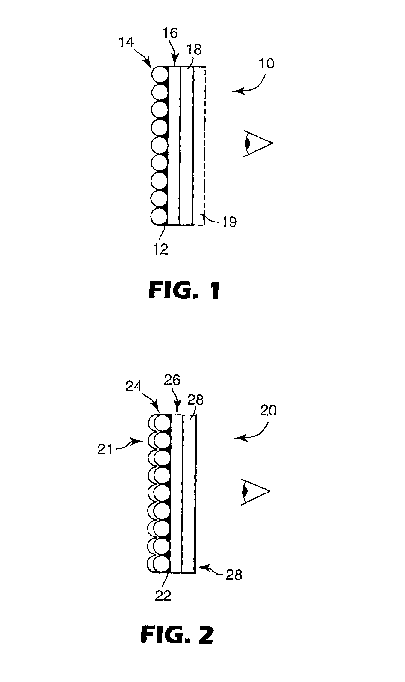 Screens and methods for displaying information