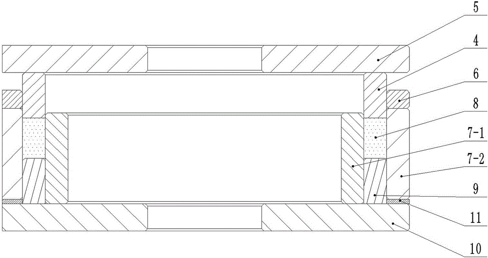 Layered pressing molding method and molding device for grinding wheel ring