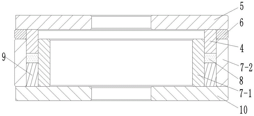 Layered pressing molding method and molding device for grinding wheel ring