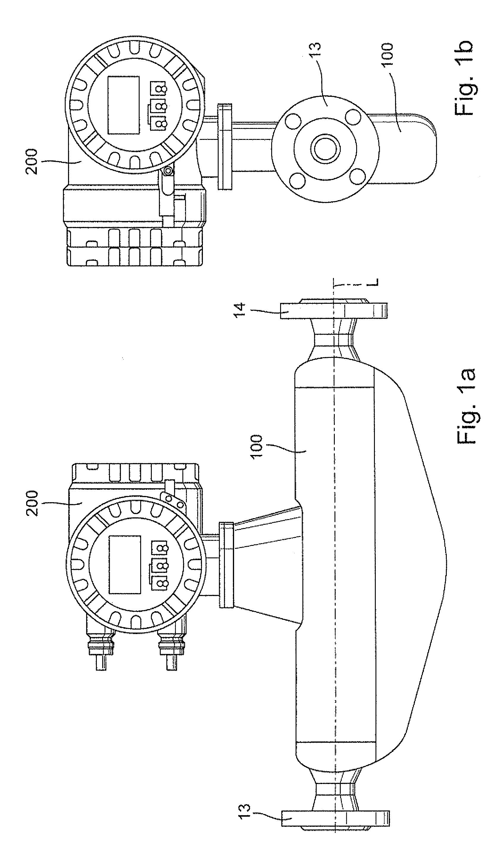 Measuring device electronics for a measuring device as well as measuring device formed therewith