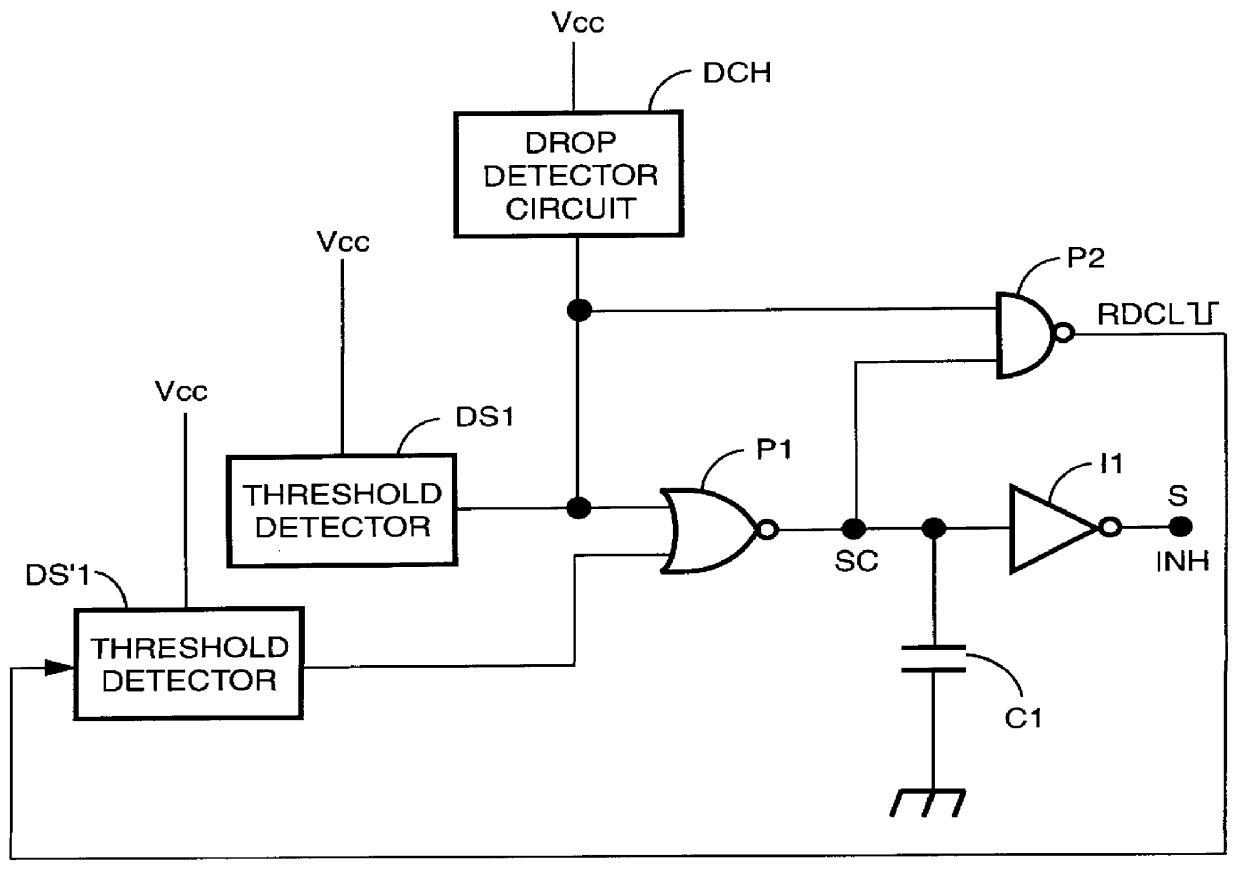 Power-on-reset circuit providing protection against power supply interruptions