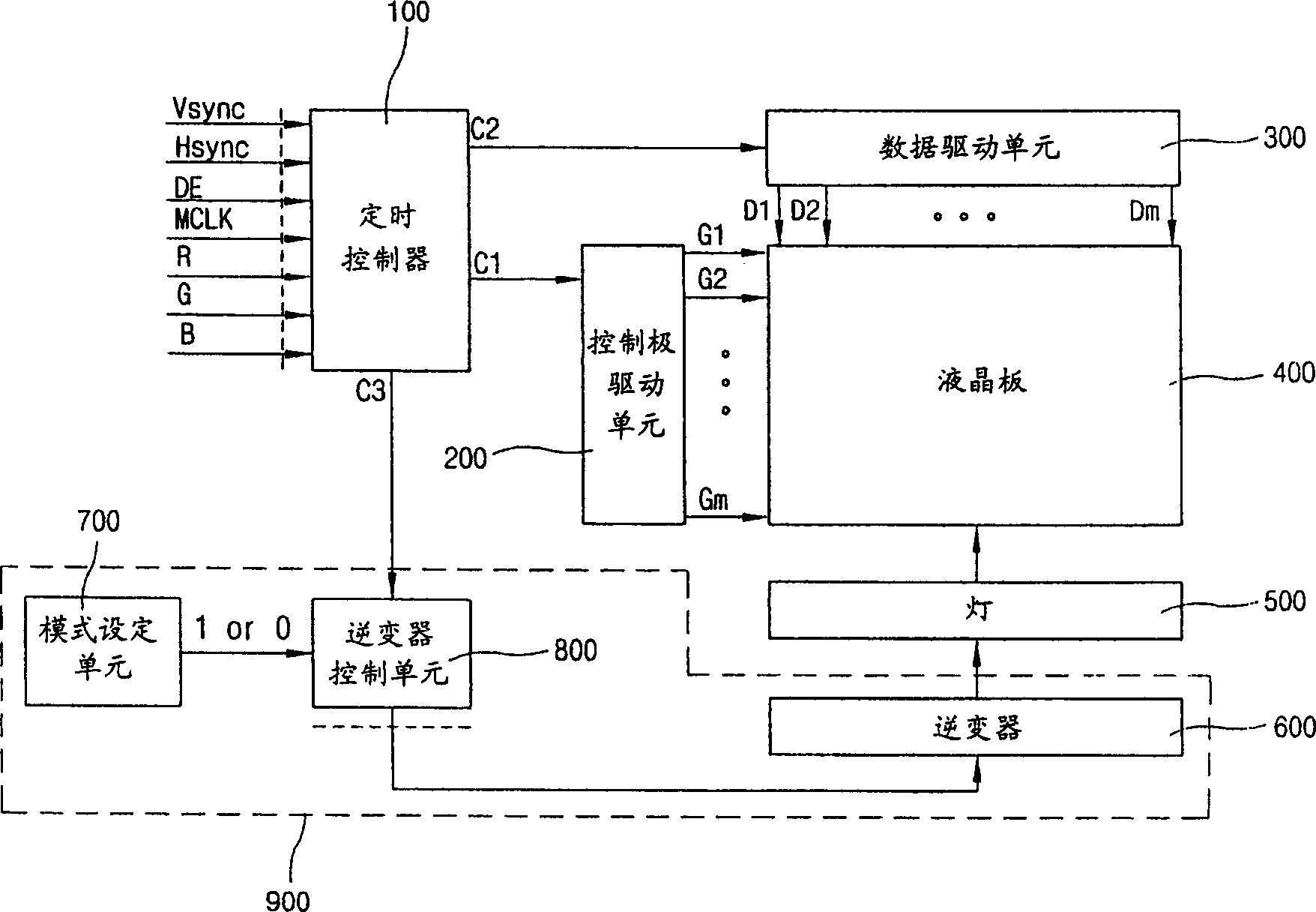 Power source and LCD device and drive method thereof