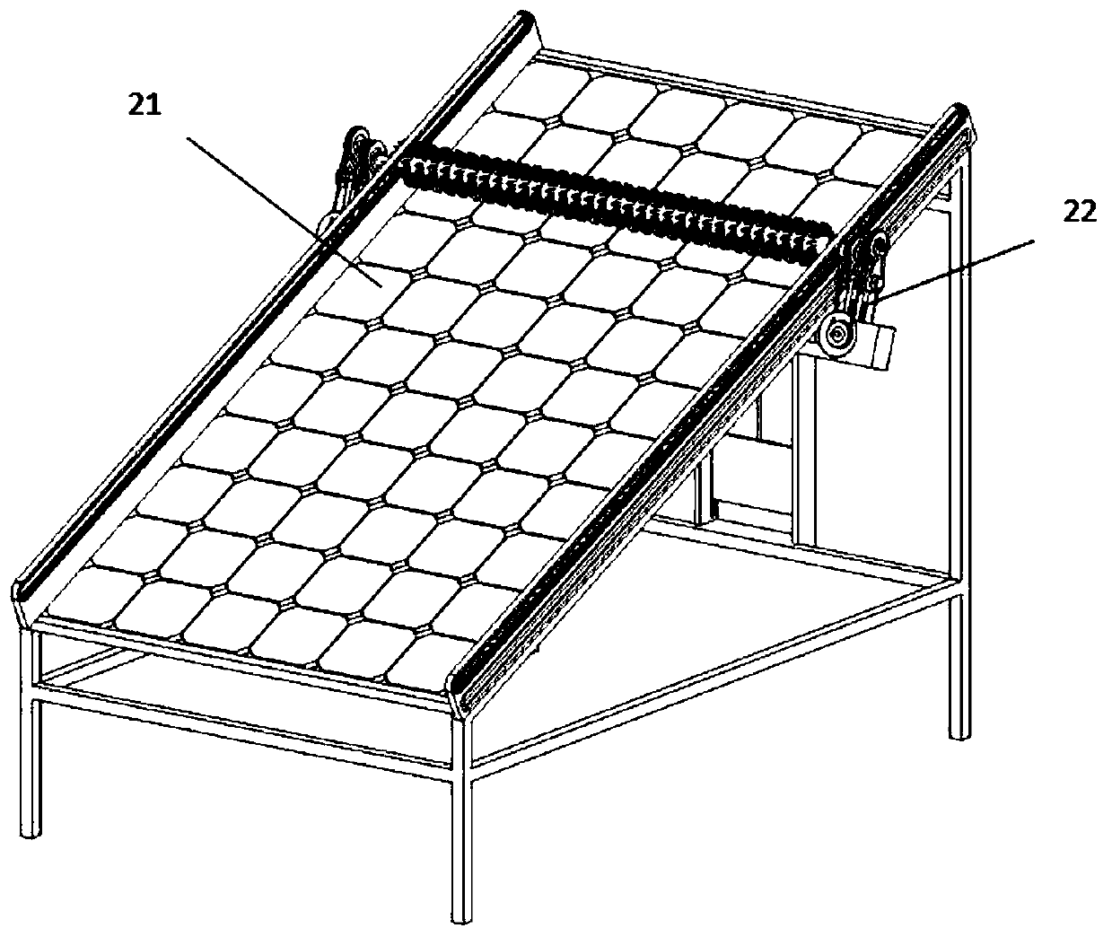 Photovoltaic panel self-cleaning device based on shape memory alloy