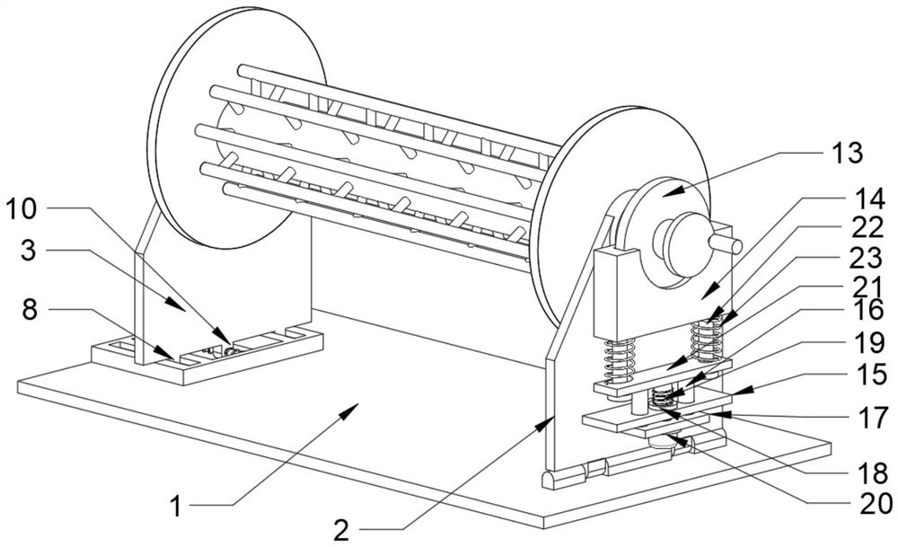 Winding and unwinding device for cable installation