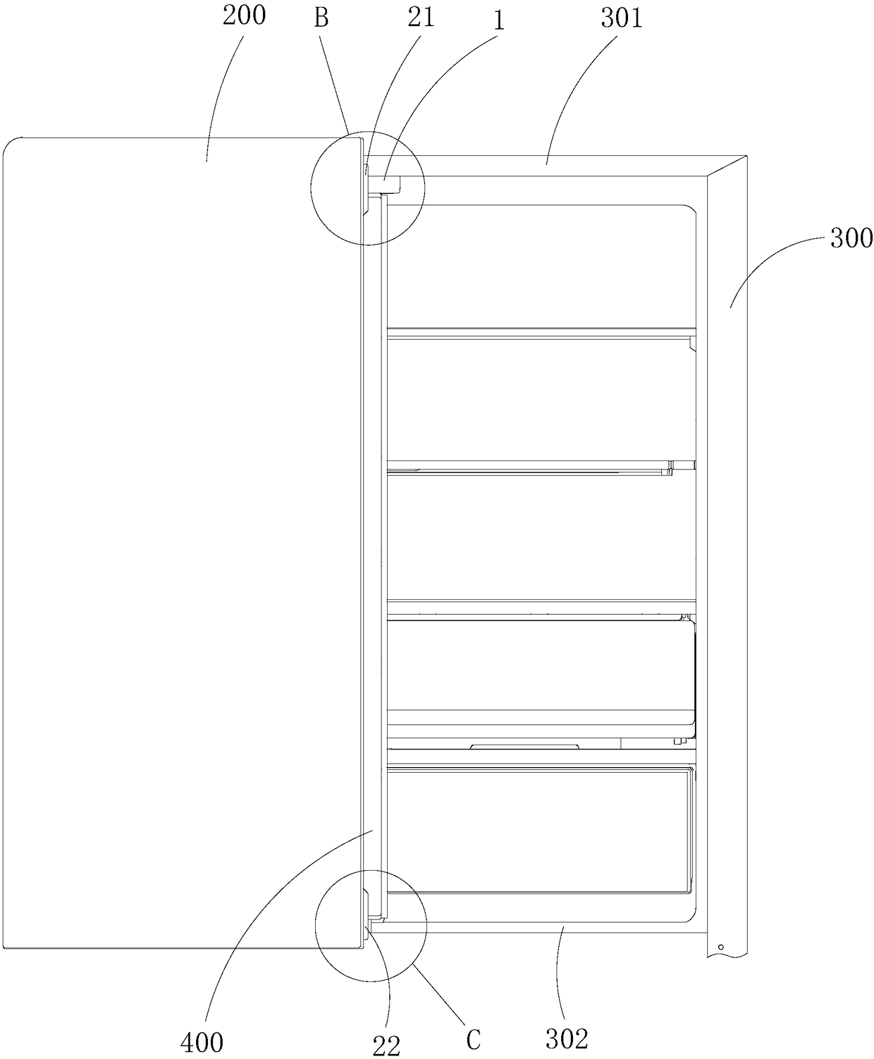 Refrigerator door seal and refrigerator