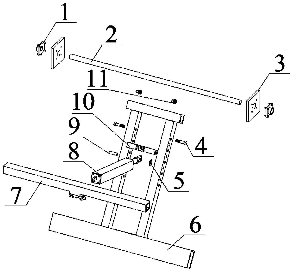 Pushing device of sheet tobacco bale loosening machine