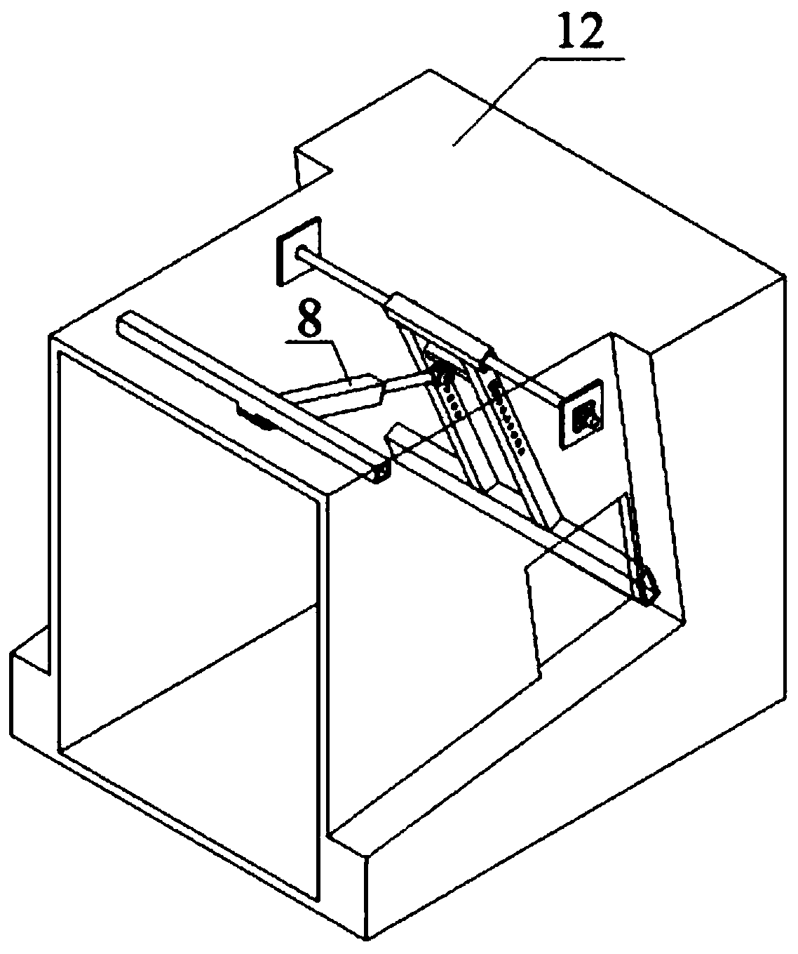Pushing device of sheet tobacco bale loosening machine