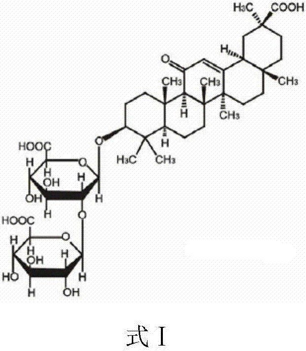 Application of isoglycyrrhizic acid to preparation of drugs used for treating hyperuricemia