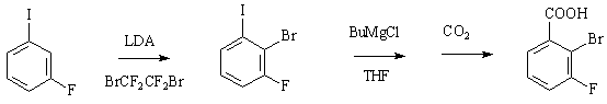 Preparation method of 2-bromine-3-fluorobenzoic acid