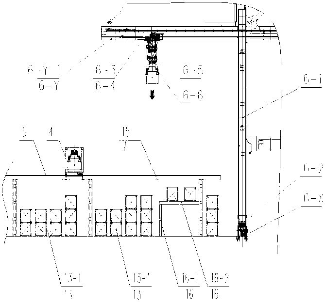 Wharf container yard and conveying device thereof