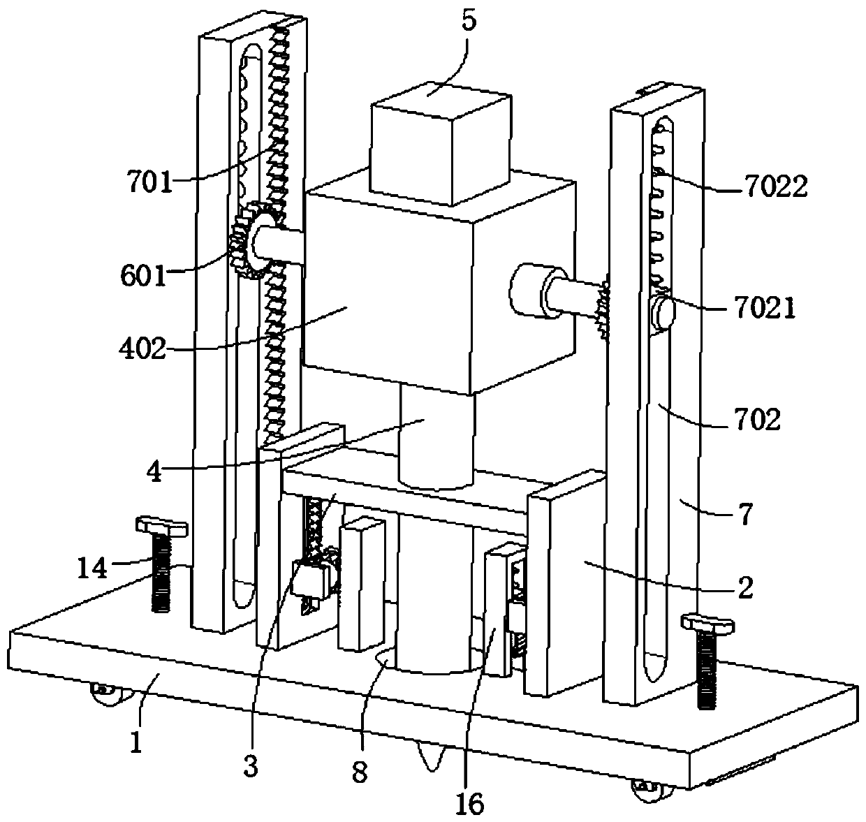 Drilling device for road construction and using method thereof