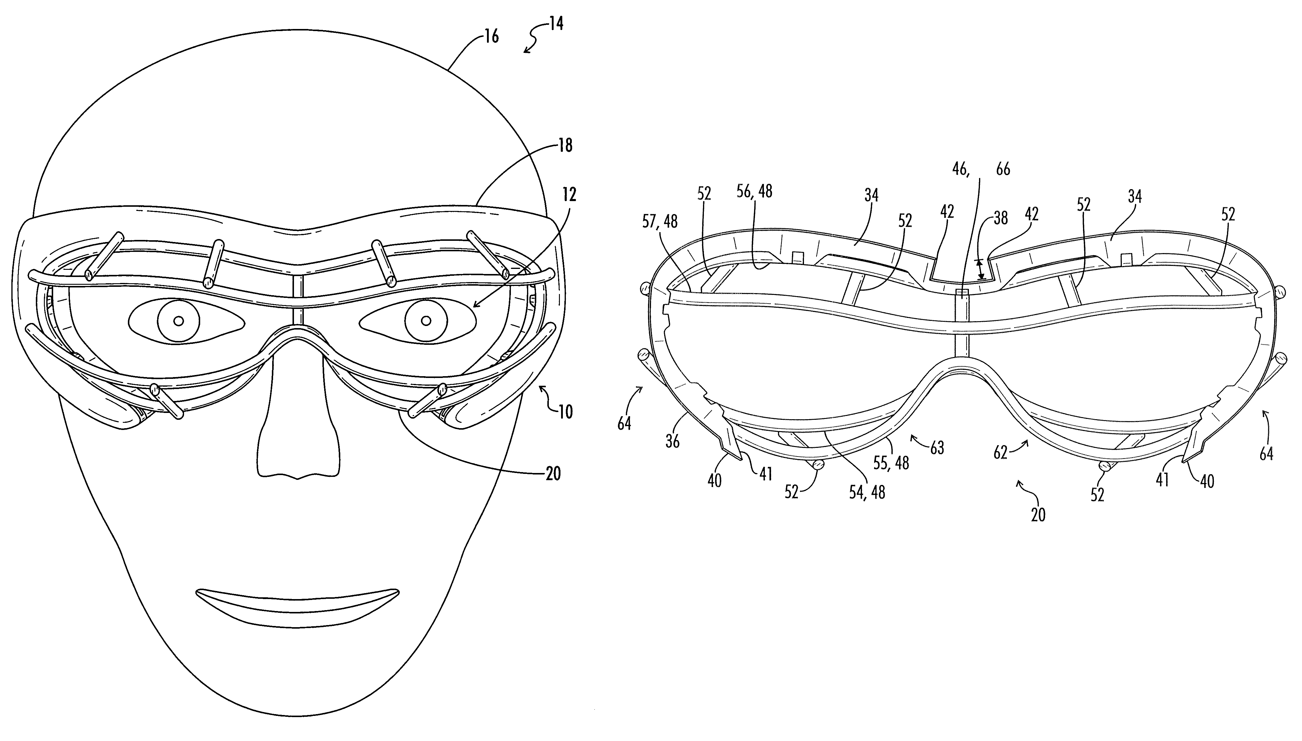 Protective eyewear with metal lenses