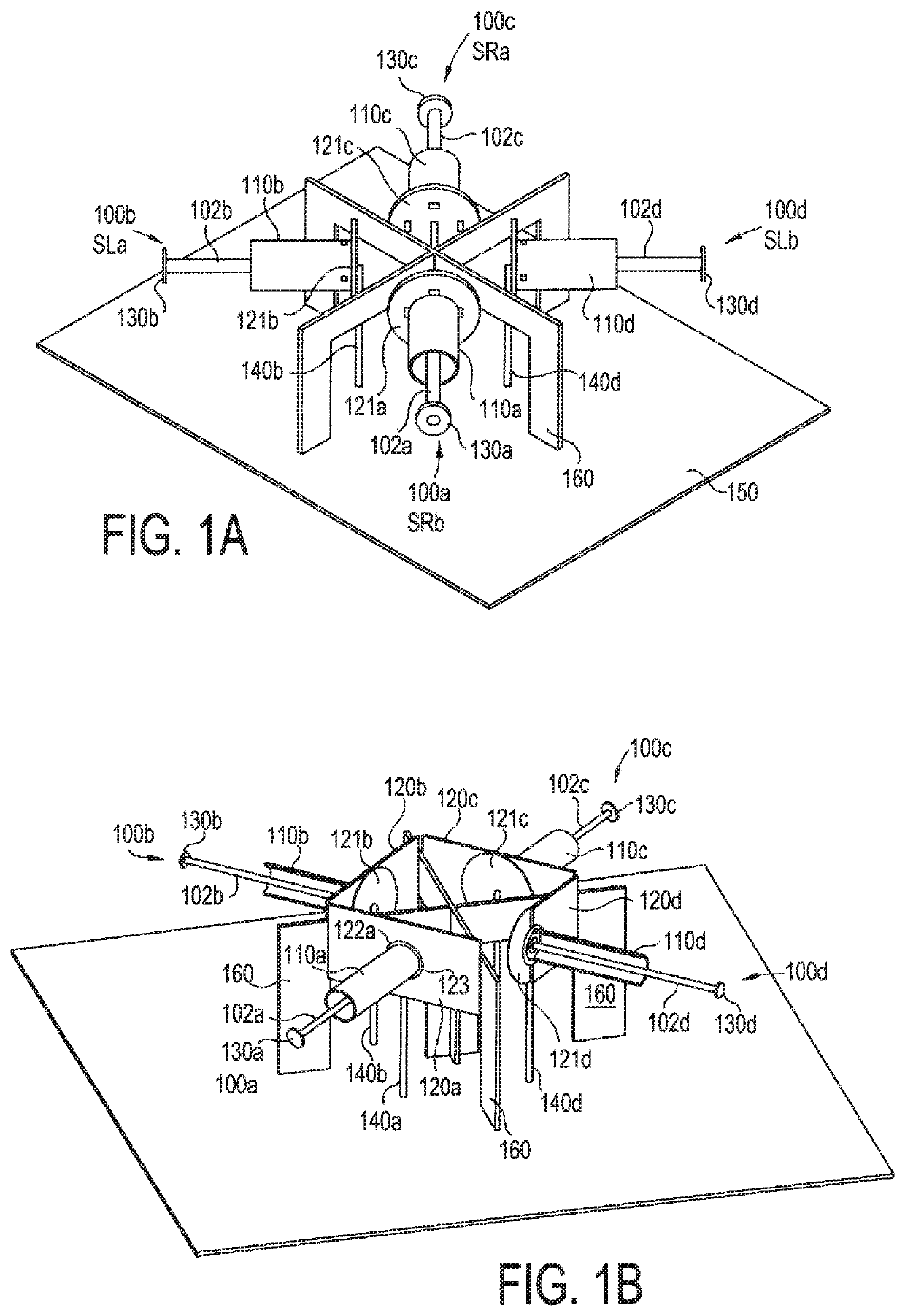 Quad-port radiating element