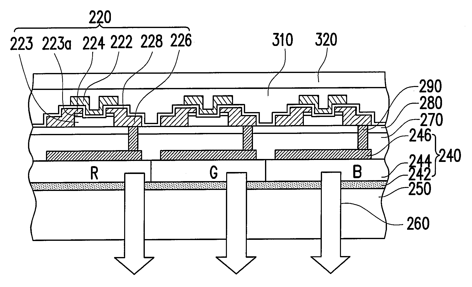 Pixel structure of active matrix organic light emitting display and fabrication method thereof