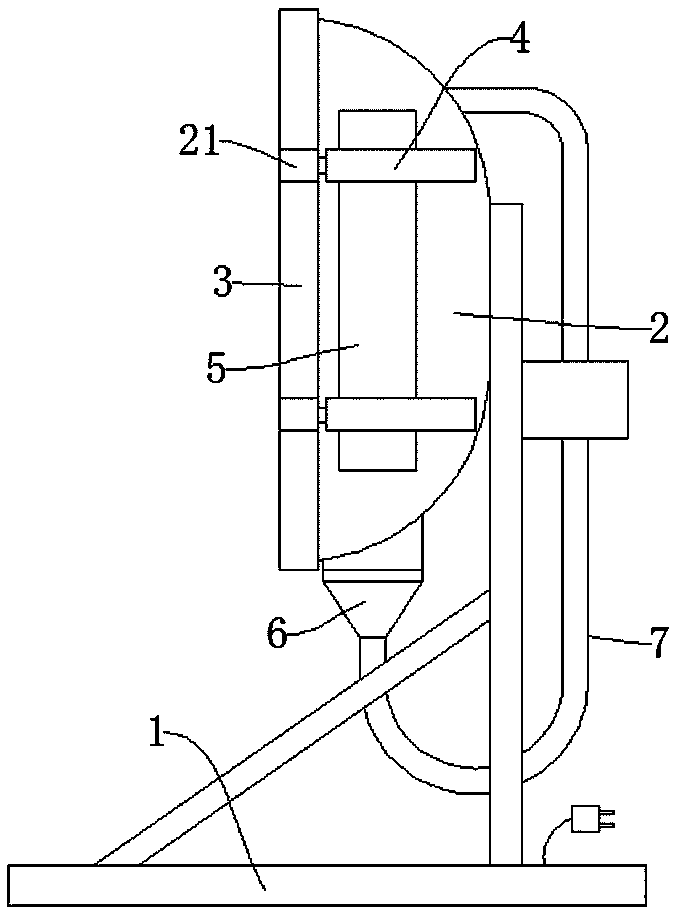 A pantograph carbon sliding plate grinding and vacuuming device and using method thereof