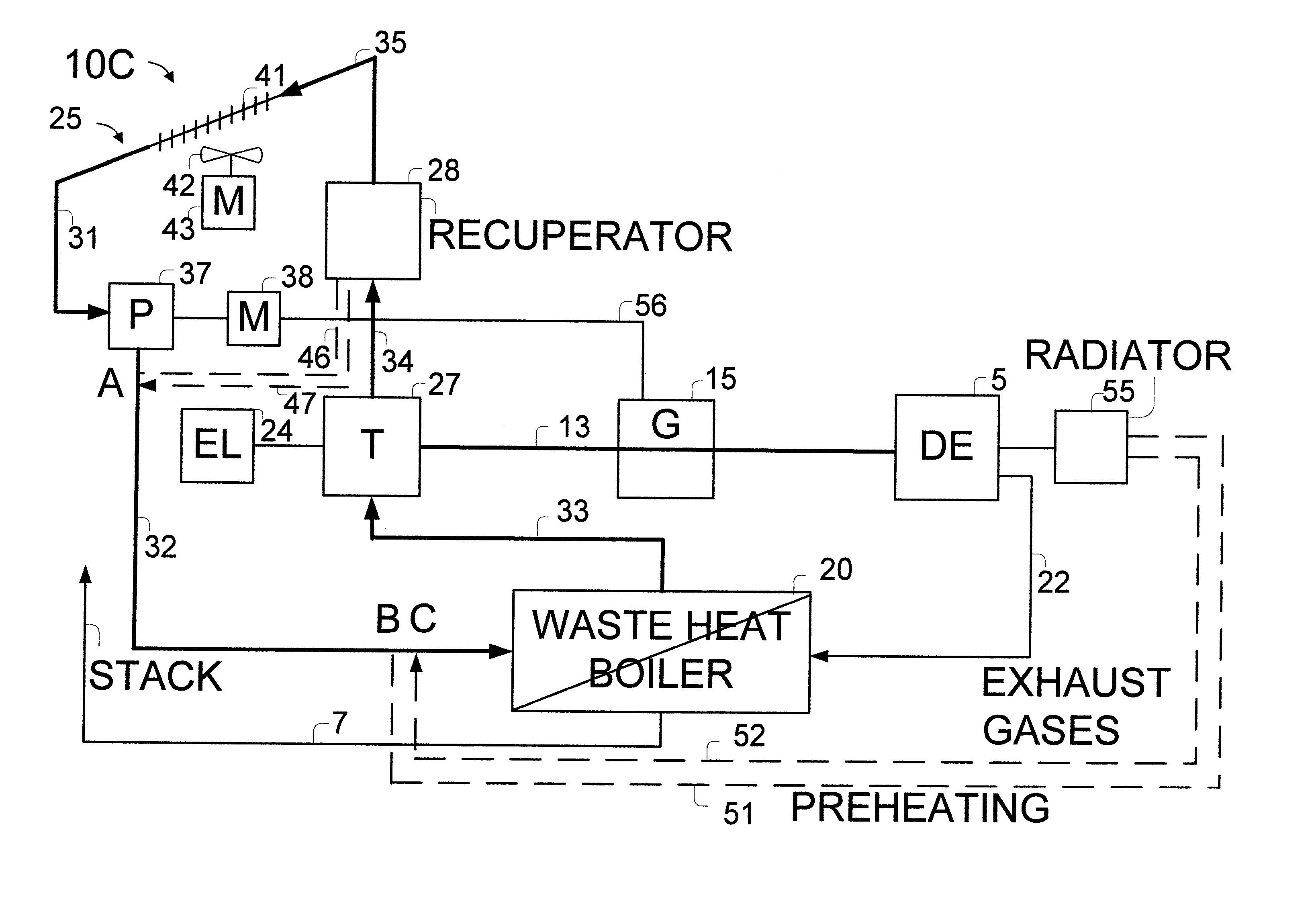 Integrated engine generator rankine cycle power system
