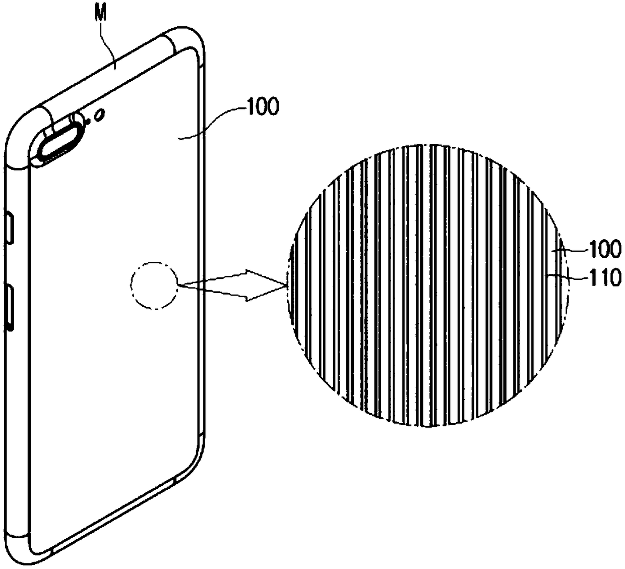 Metal frame transmitting electromagnetic waves or having function of heat radiation