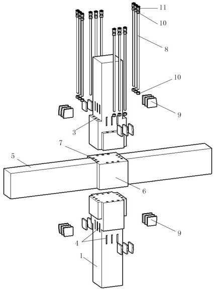 A beam-to-column joint of a bolt-reinforced bolt-assembled concrete frame