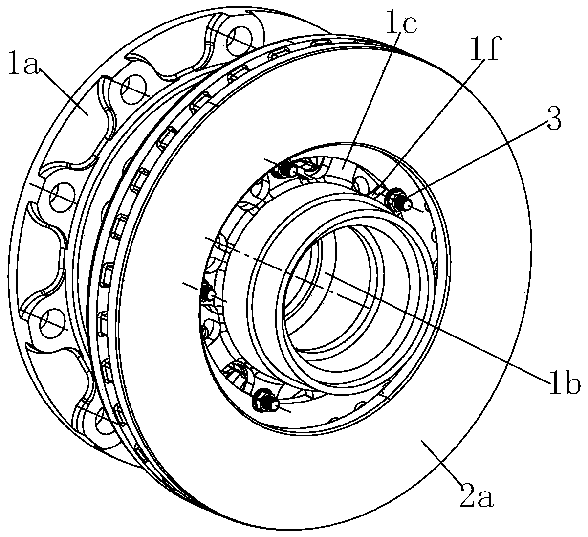 Assembly method of pin-type hub brake disc assembly for commercial vehicles