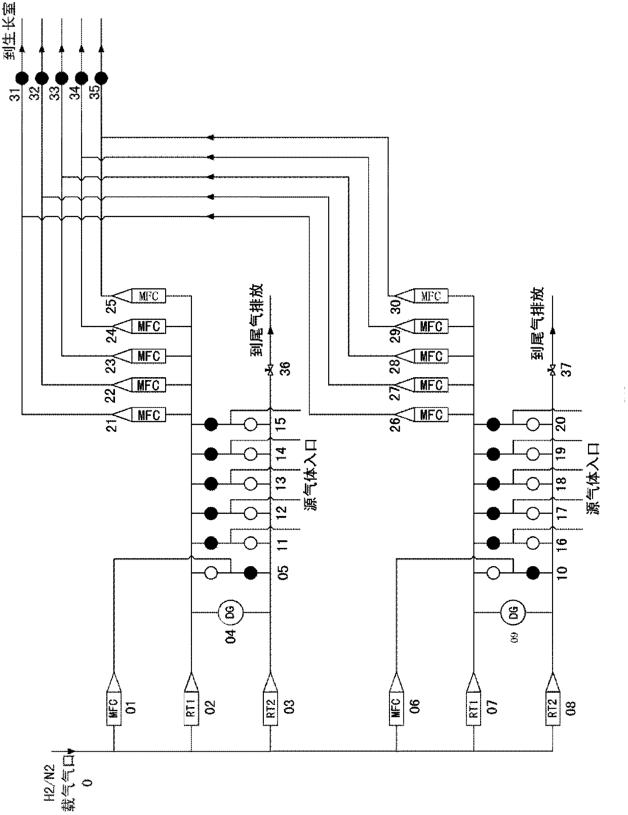 Source delivery mixing ratio adjustable air circuit device