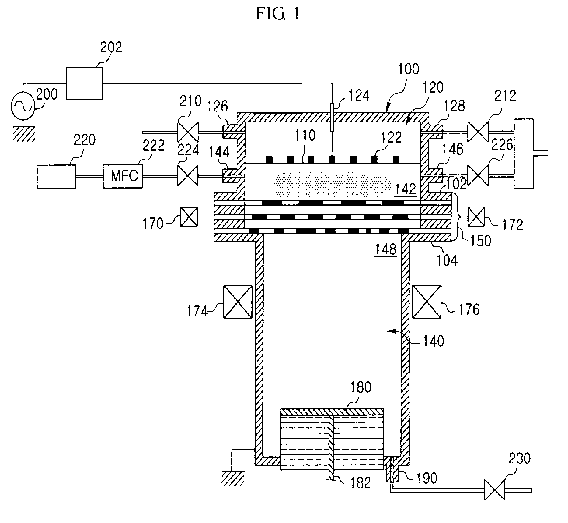 Apparatus for treating the surface with neutral particle beams