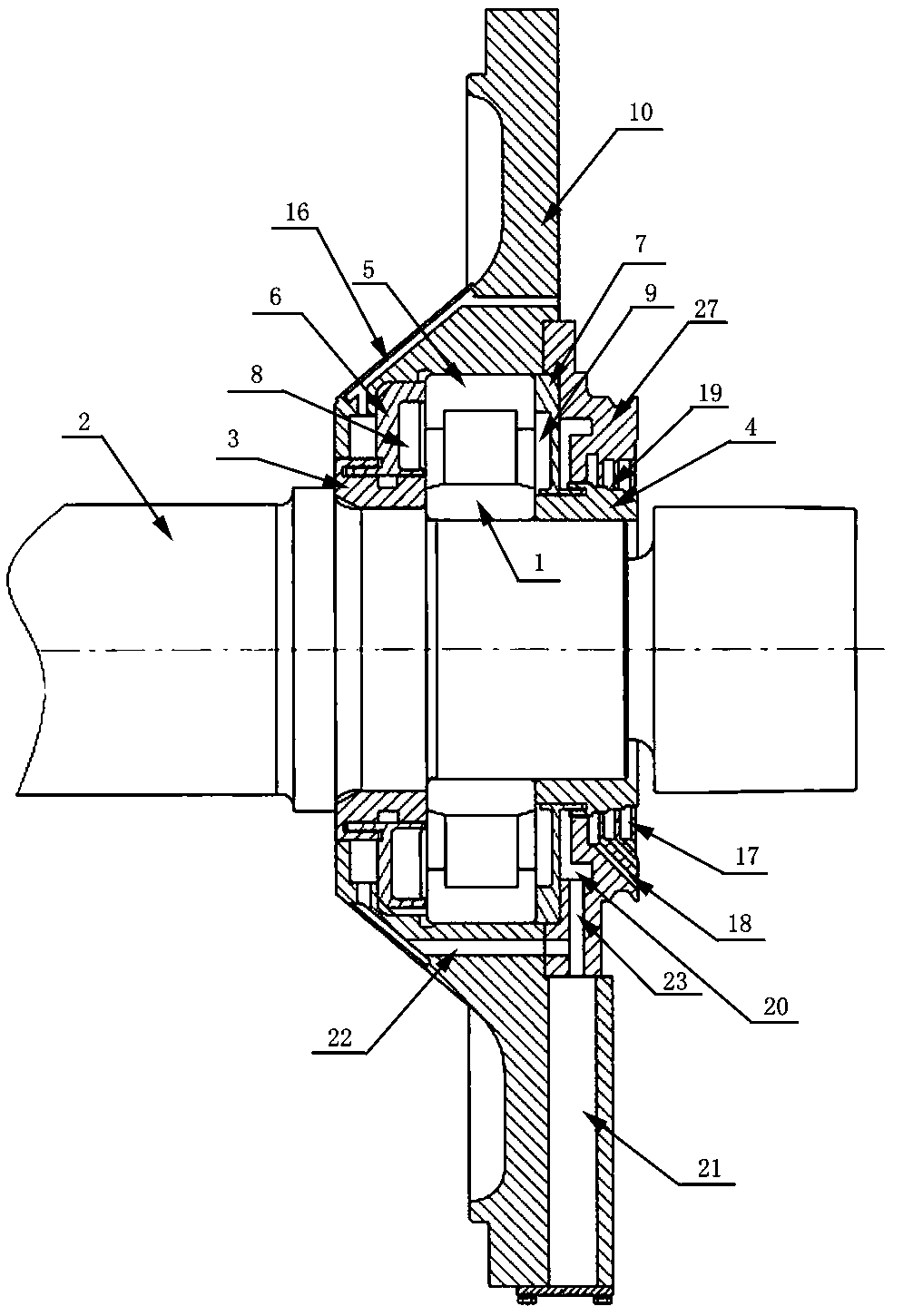 Multifunctional motor bearing sealing structure