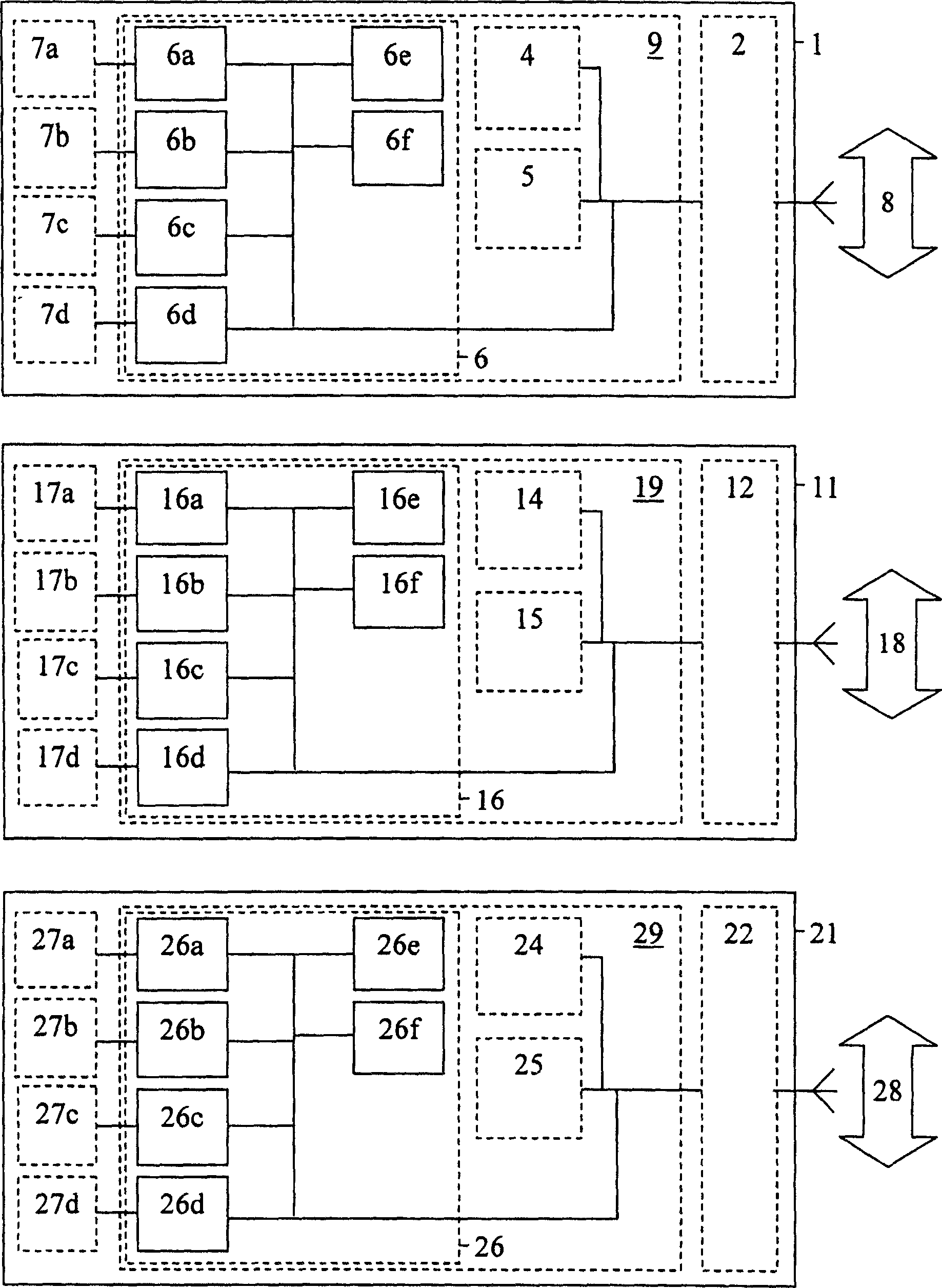 Terminal comprising a transceiver