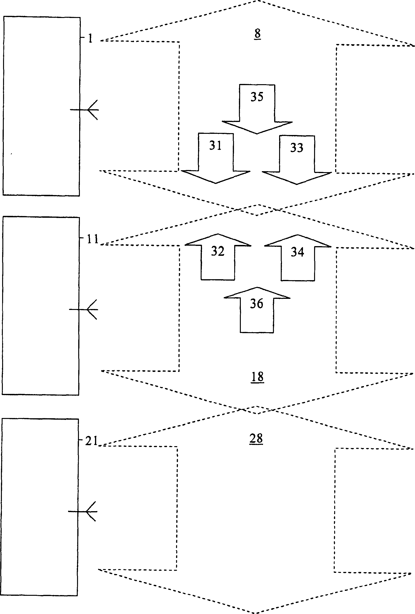 Terminal comprising a transceiver