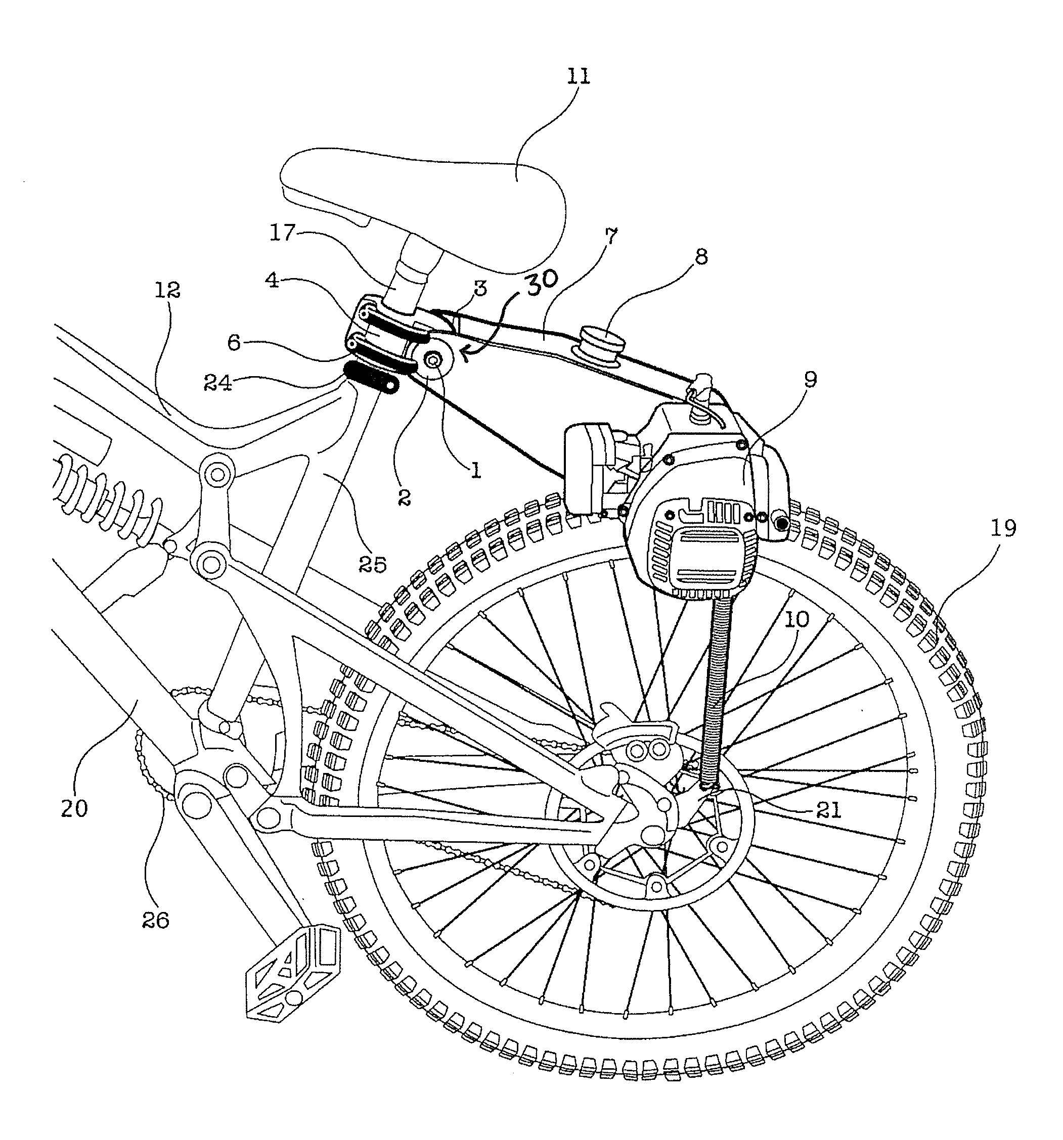 Auxiliary power driven unit for a bicycle