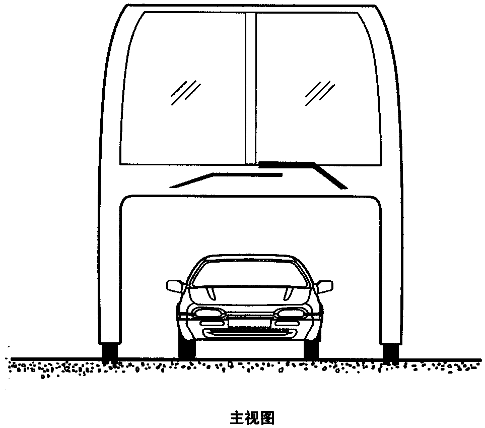 Non-contact power supply track elevated bus and operation method