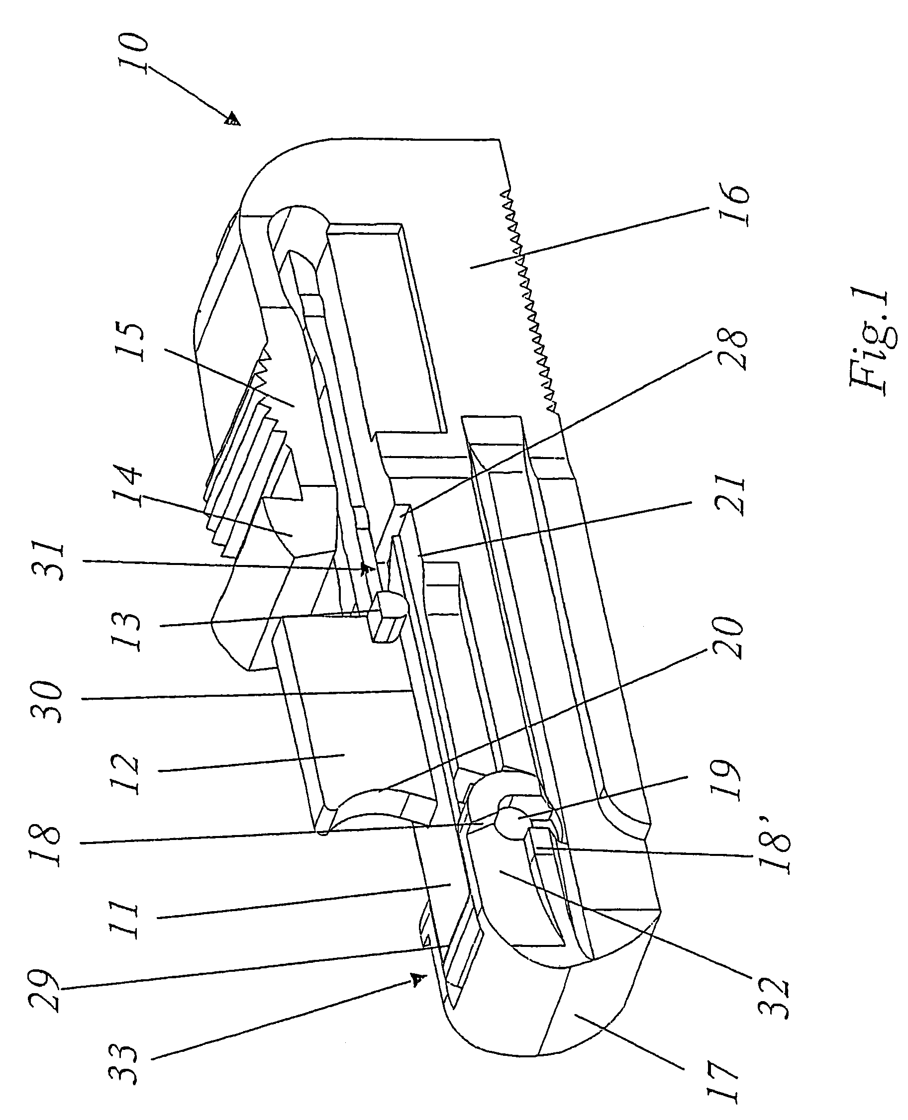 Optical connector with protective cover and leaf spring
