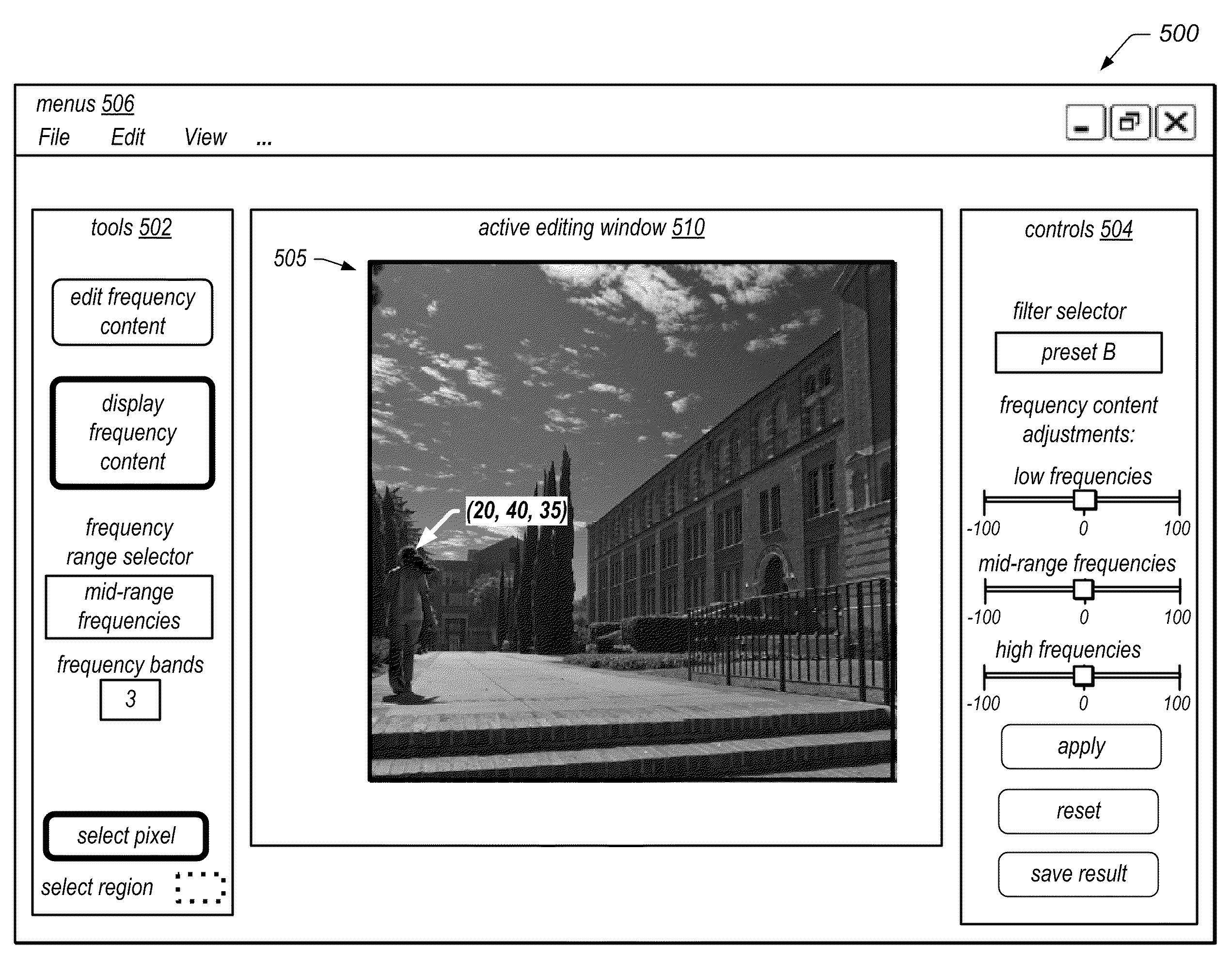 System and Method for Editing Frequency Content of Images