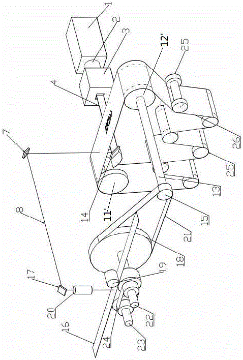 In-Line Cutting or Marking System for Rotating Laser Masks in Ring Ribbon