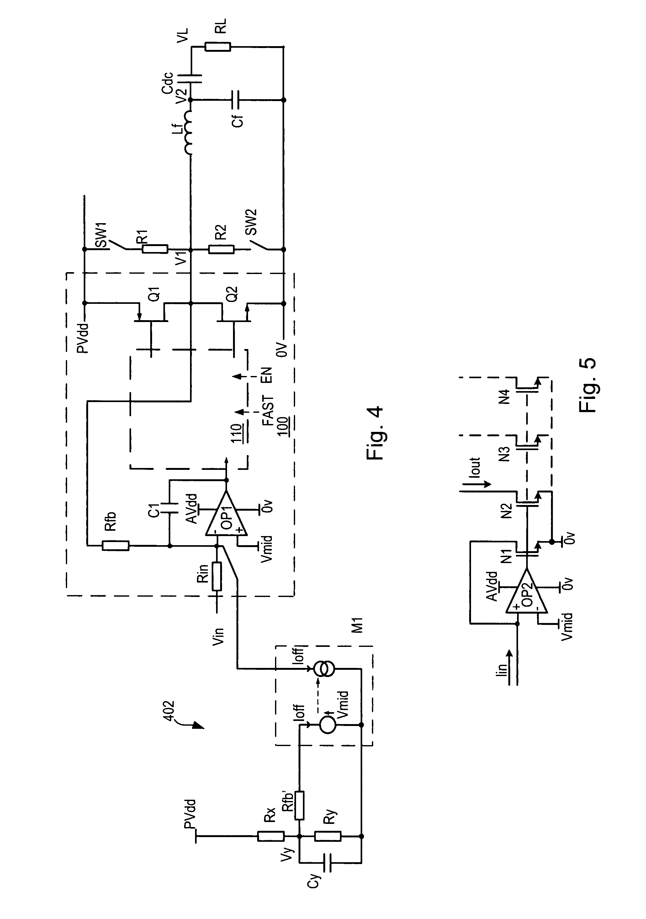 Amplifier circuits, methods of starting and stopping amplifier circuits