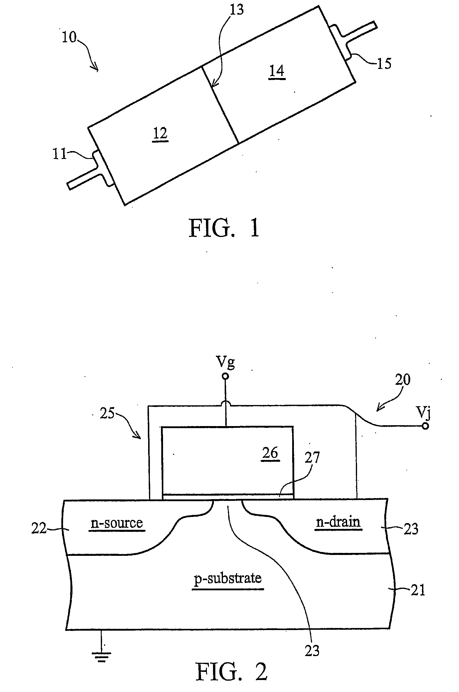 Gated diode with non-planar source region