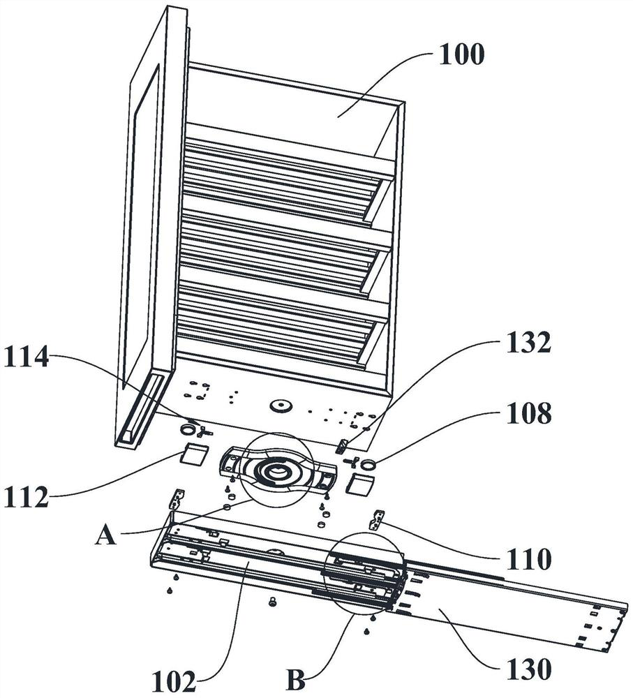 Push-pull shelf assembly and storage cabinet