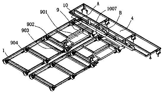 Intensive horizontal reciprocating synchronous moving apparatus