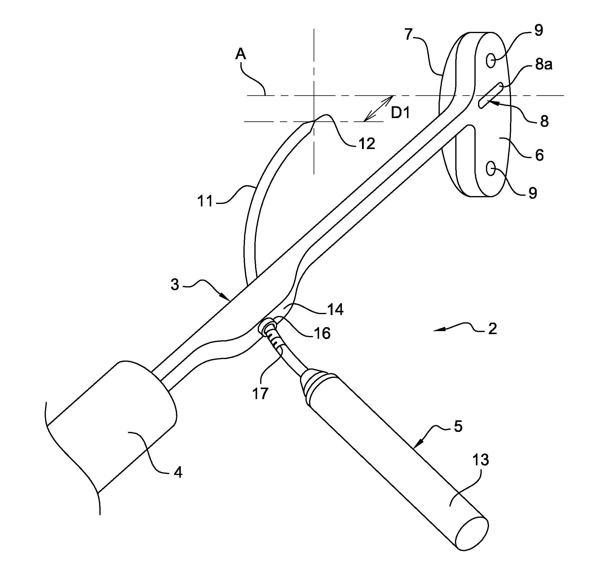 Device for guiding piercing tools for placing a glenoid implant