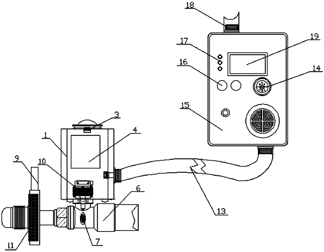 Automatic alarm device and control system capable of preventing liquefied gas leakage