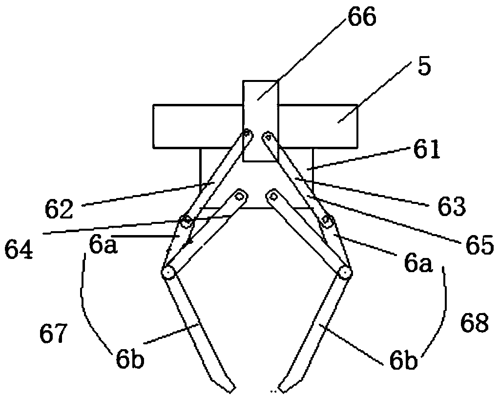 Material carrying mechanical arm capable of rotating and displacing and working method thereof