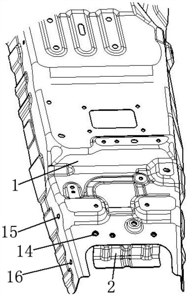 Pickup truck hand brake mounting structure