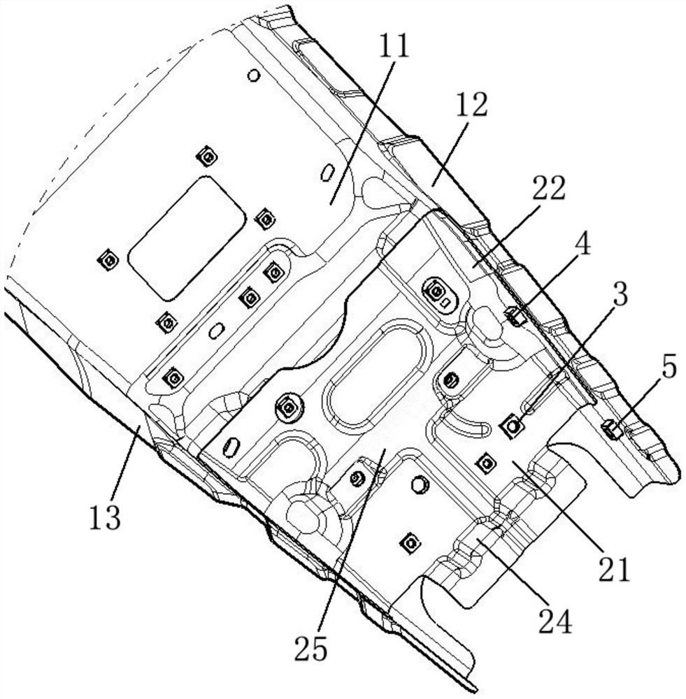 Pickup truck hand brake mounting structure