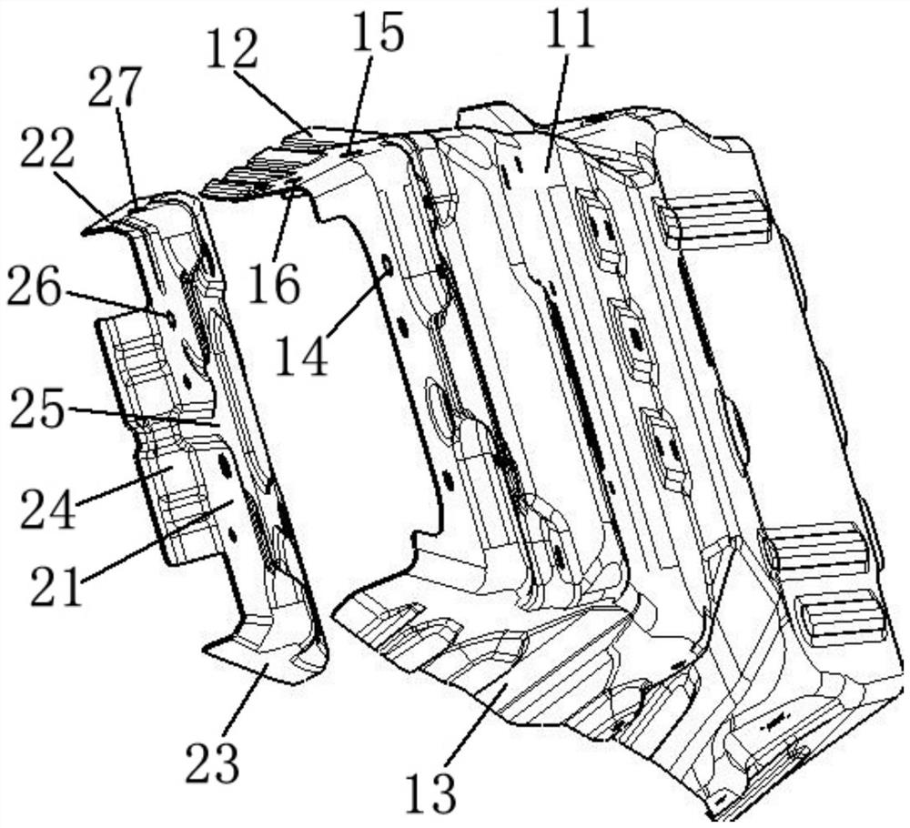 Pickup truck hand brake mounting structure