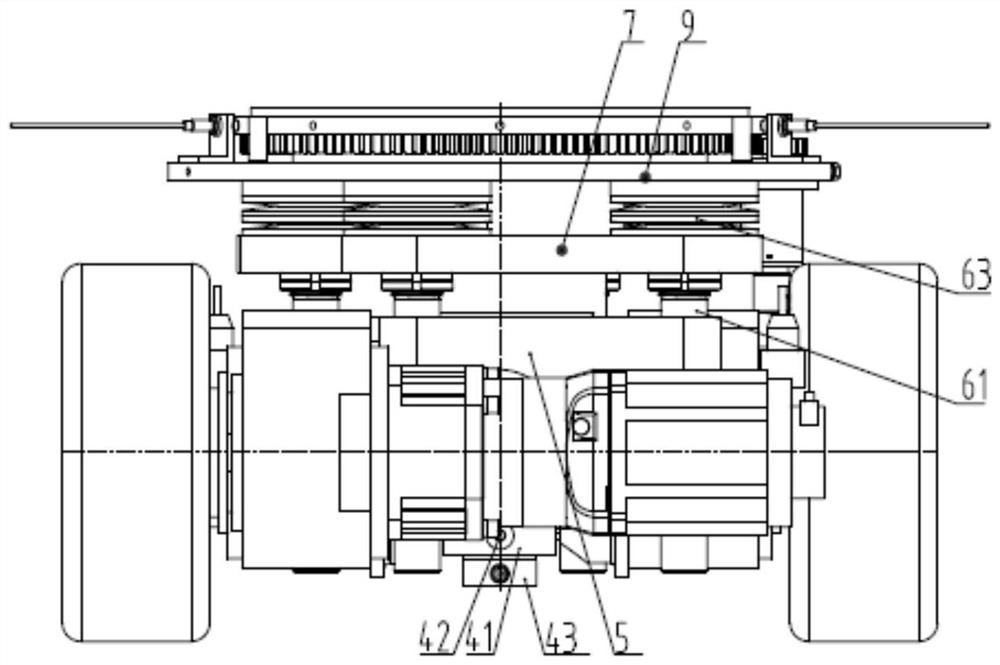 Working method of differential driving unit for heavy-load AGV