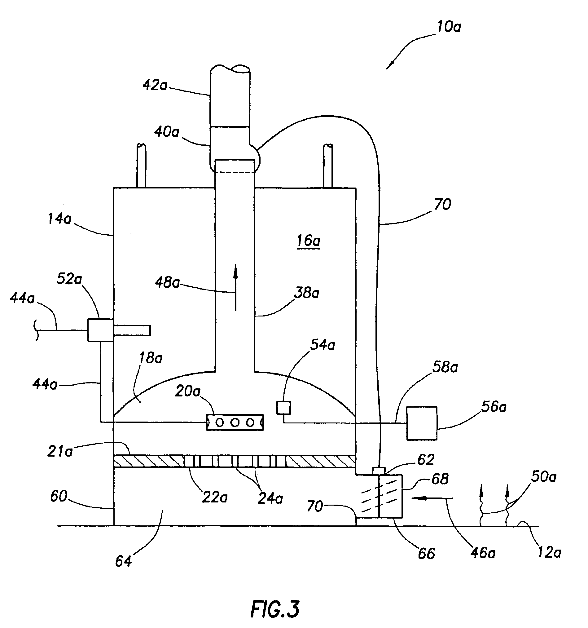 Water heater with normally closed air inlet damper